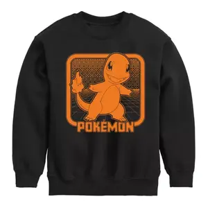 Флисовая толстовка с покемоном в стиле ретро «Чармандер» для мальчиков 8-20 лет Licensed Character, черный