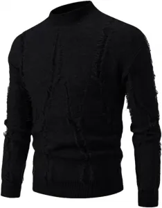 Мужской однотонный свитер Casual Loose Pullover