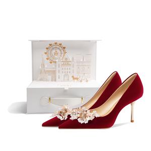 Женские туфли на высоком каблуке с цветками магнолии VVKI, Blooming Magnolia 8Cm