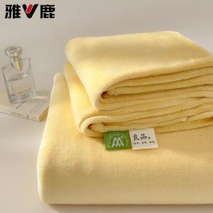 Yalu Простыня 200х230 см, флис, утолщенная, цвет Baby Yellow