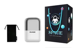 RS200 поворотная бритва автомобильная дорожная портативная мини плавающие клейкая USB быстрая зарядка RUNWE, черный