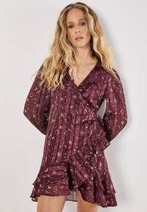 Платье Apricot CONSTELLATION RUFFLE WRAP MINI , Burgundy/Bordeaux