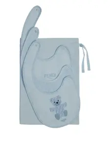 Нагрудники с логотипом (набор из трех штук) Fendi Kids, синий