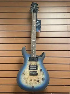 PRS SE Exotic Custom 24-08 Poplar Burl в цвете Lake Blue Midnight Burst №2207