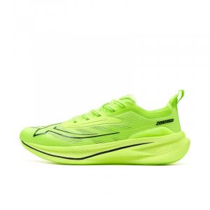XTEP Кроссовки для бега Two Thosthand Kilometers 2.0 мужские с низким верхом, флуоресцентные, лаймово-зеленые/черные