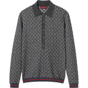 Рубашка поло мужская серая Gucci, серый