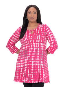 Ulla Popken Длинная футболка розового цвета