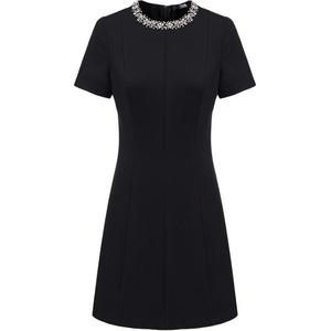 Женское платье с коротким рукавом KARL LAGERFELD FW25 KARL LAGERFELD / Karl Lagerfeld Jeans, черный