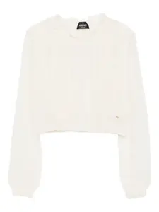 Блузка с логотипом Versace Kids, бежевый