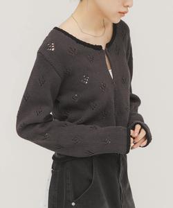 Компактный кардиган с люверсами Kbf, цвет Charcoal Gray