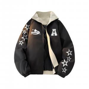 Пуховик Unisex Lapel Thickened Padded Puffer Jacket HUANQIU, черный