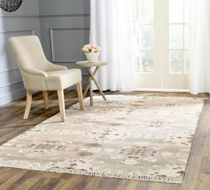 Ковер SAFAVIEH, 122 x 183 см, Natural Kilim Collection - Grey & Multi, ручной работы, марокканский богемный племенной стиль, шерсть и вискоза, идеально для помещений с высокой проходимостью: прихожая, гостиная, спальня (NKM318A)