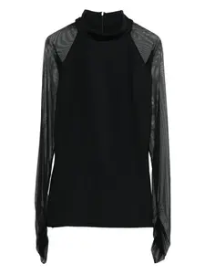 Блуза из прозрачной сетки (или "блуза-иллюзия из сетки") Chiara Boni La Petite Robe, черный