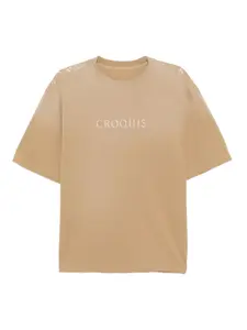 Футболка с логотипом Croquis, коричневый