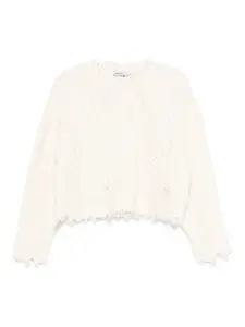 Вязаный свитер Felix с бахромой Simkhai, белый
