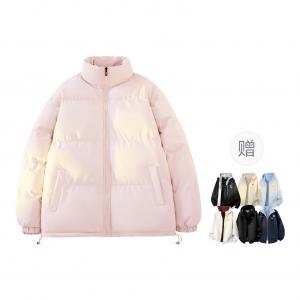 Пуховик женский с воротником стойкой утепленный WARRIOR, розовый[comes with random jacket]