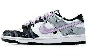 Nike Износостойкие низкие скейтбордистские кроссовки Dunk, унисекс, черный, белый, розовые