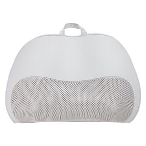 Массажная подушка для шеи, поясницы, плеч, рук и всего тела электрическая многофункциональный массажер RL-4A AUX, светло-серый