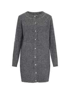 DreiMaster Женский кардиган темно-серого меланжевого цвета