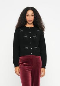 Кардиган JDY JDYFAYE O NECK BOW CARDIGAN, Black/Silver-Coloured/Black