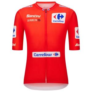 Красная майка La vuelta - велосипедная майка Santini, красный