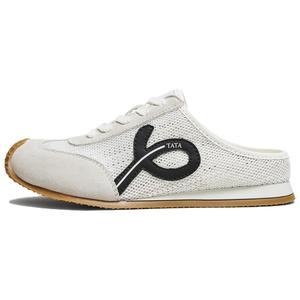 Кожаные лоскутные сандалии с закрытым носком женские TATA, Beige/Gray/Black