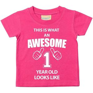Вот как выглядит потрясающая футболка годовалого ребенка 60 SECOND MAKEOVER, розовый
