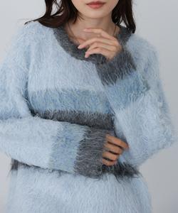 вязаный топ с каймой и каракулями