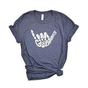 Футболка с короткими рукавами и рисунком скелета Good Vibes для малышей The Juniper Shop, цвет Heather Navy