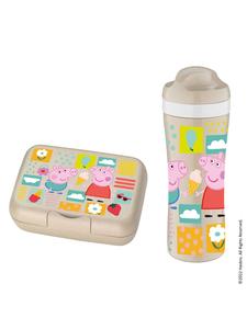 Набор CANDY L PEPPA PIG + OASE PEPPA PIG - коробка + бутылка для питья 425 мл из органического сантехнического материала  Koziol, Organic san