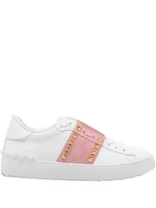 Кроссовки Rockstud Untitled с замшевыми вставками VALENTINO GARAVANI, белый