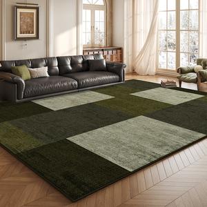 Budis Ковер 180х280 см для гостиной/спальни в стиле French Retro, waterproof, non-slip, easy-care, thickened, soundproof, washable, stain-resistant, vintage green [Velvet]