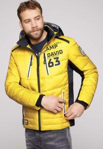 Пуховик STEPP IM DESIGN MIT LOGO ARTWORKS Camp David, желтый