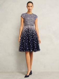 Миниатюрное платье бетти в цветочек Hobbs, цвет Midnight Pink