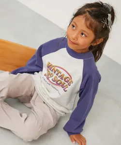 Толстовка с принтом Devil Lab Girls, рукава реглан, модель 2025AW Devirock, цвет 003-Logo-Old Blue