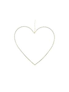 Marelida Светодиодное сердце из проволоки, металлическое сердце, светящееся сердце, 130 светодиодов, диаметр: 40 см, для использования внутри и снаружи помещений, белого цвета