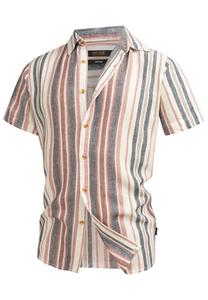 Рубашка на пуговицах классического кроя INDICODE JEANS Kiss, Pastel red