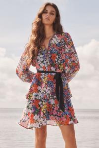 Платье-рубашка с многослойным подолом Mary Katrantzou Lipsy, черный