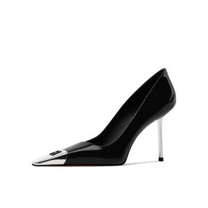 Женские туфли на тонком каблуке и высоком каблуке Shesrim, Black