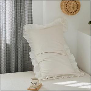 ZUIAI Ретро наволочка из хлопка в клетку с рюшами