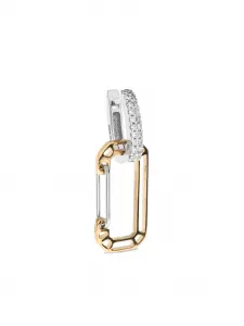 Маленькая одиночная серьга Anima из 18-каратного белого и желтого золота EÉRA, серебяный