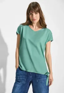 Блузка Cecil с короткими рукавами, выполненная из мягкой вискозы, зеленый