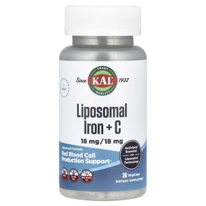 Липосомальное железо + C, 30 растительных капсул Kal