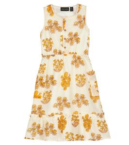 Платье из принтованного хлопка Mini Rodini, бежевый