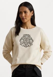 Толстовка Lauren Ralph Lauren BEADED-CREST FLEECE PULLOVER, Mascarpone Cream/Off-White