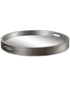 Круглый серебряный поднос Беше Uttermost, silver