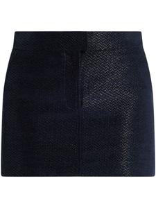 TOM FORD мини-юбка с плетеным узором, черный
