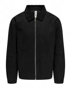 Мужская куртка с классическим воротником, стандартного кроя Only & Sons, черный