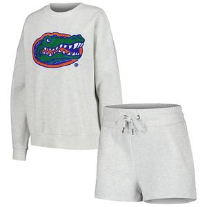 Женский свитшот и шорты для сна ash florida gators team effort Gameday Couture