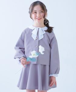 Однотонный нарядный детский комплект без воротника, детская одежда, весна/лето 2016 Devirock, цвет 003-G Blue